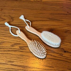 Wooden Baby Hair Brush Set - Natural